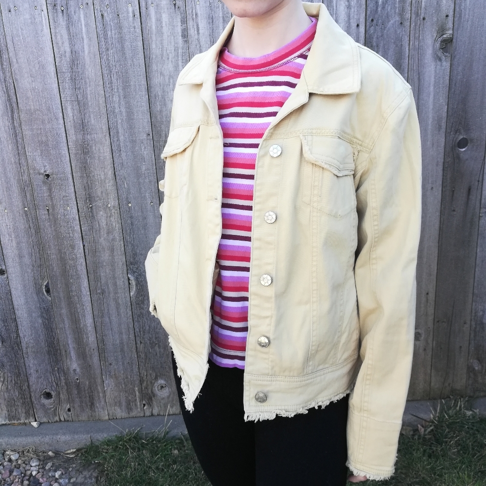 Light Dusty Yellow Denim Jacket